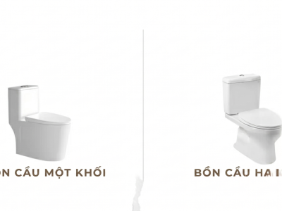 Bồn cầu 1 khối và bồn cầu 2 khối khác nhau thế nào?