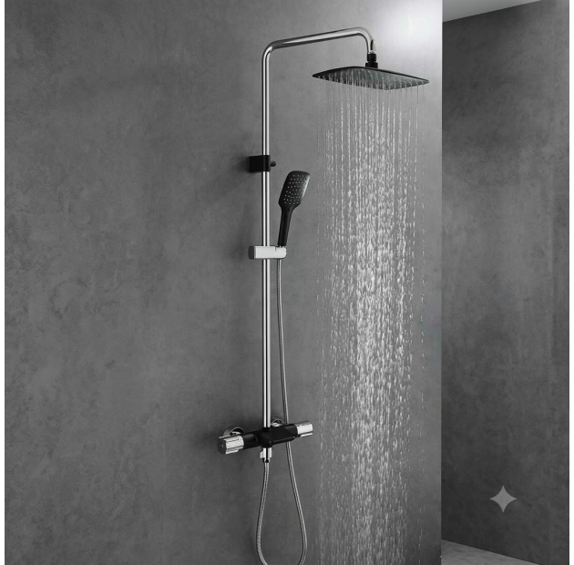 Sen Cây Tắm Nóng Lạnh Vặn Cơ Màu Đen Lusenter (ST63)