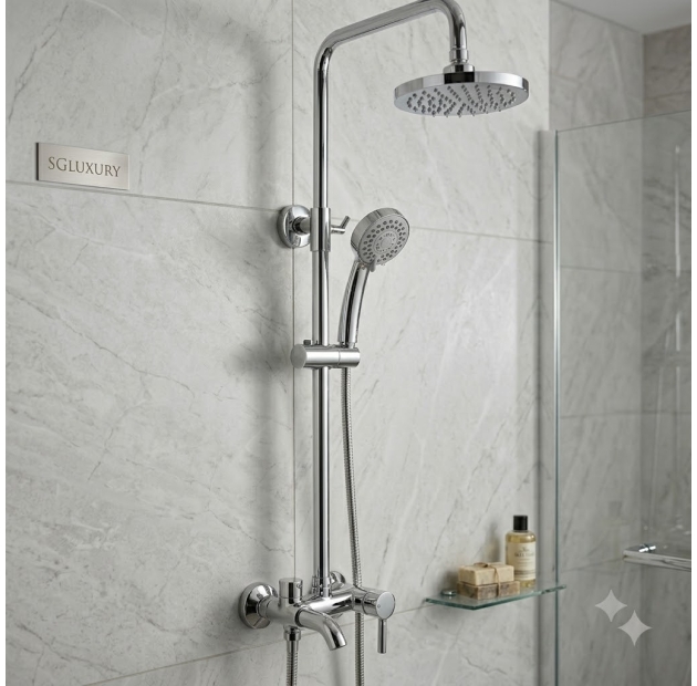 Sen Tắm Tròn Lạnh, Inox 304 mạ Crom Bóng  (ST29)