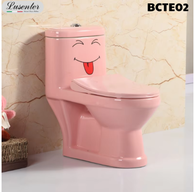 Bồn Cầu Một Khối Trẻ Em Hồng LUSENTER BCTE02