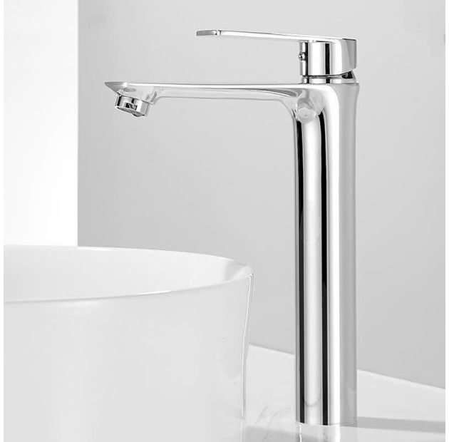 Vòi Lavabo Tròn Tay Tròn Mạ Crom Bóng 30cm (VLB67)